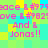 Pixelated text in pink and yellow on a cyan and yellow background, repeating 'ace & #9792ace & #9792ove & #9829ove & #9829 And & Jonas!!' in two identical horizontal sections
