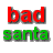 A 48x48 pixel buddy icon featuring a split composition with red and green text on the left and a pixelated portrait of a bearded man on the right, displayed as part of an animated contact sheet.