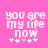 Pixelated text on pink background with white stars below, showing animation change in star positions.