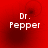 Red background with white text "Dr. Pepper" in four quadrants, each showing a different circular blur pattern.