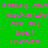 Green background with pink text reading 'ashley and mackenzie are my best friends' in a of three , where some have blue backgrounds behind the text
