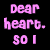 Pixelated pink text on black background reads 'dear heart. so I met this boy today... prepare to break' with no visible animation changes.
