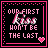 A 48x48 pixel animated buddy icon featuring a black background with pink borders and text, showing two sequential frames of an animation where the word 'Kiss' changes color from white to pink.