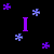 Purple text reading "I Love Love Matt Matt Matt" on black background with scattered purple and blue asterisk symbols.