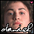 six showing a person's face with changing pink accents on the name 'daniel' and small heart symbols