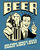 Pixelated blue background icon with large text "BEER" at top, two cartoonish beer mugs in the center, and partial text at bottom.