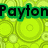 Green and yellow pixelated icon with 'Payton' text, featuring circular patterns, lines, star shapes, and a diamond pattern