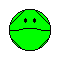 Four green pixelated character icons arranged in a , each with distinct facial features and ear shapes against a gray background