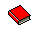 Two pixelated book icons on gray background: one closed red book, one open book with black-and-white checkered pages.