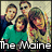 Four pixelated figures in a group pose with text reading 'The Maine' at the bottom, set against a light background.