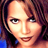 Pixelated close-up of a person's face with brown hair and light skin tone, displayed as a static 48x48 buddy icon on a gray background.