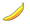 Animated sequence of a yellow banana with a peeled top, showing facial expressions and actions including smiling, wide eyes, red mouth, and dynamic poses against gray background.