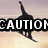 A pixelated animation of a black silhouette figure performing a snowboarding trick against a gradient sky background, with text overlays changing across frames.