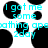 Pixelated cyan text on black circular shapes against white background, with visible animation changes across frames.