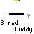 Animated sequence showing a yellow hand icon interacting with a white-and-black striped object, transitioning from intact to shredded states.