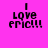 Four pixelated display "I LOVE eric!!!" text on solid backgrounds with varying color schemes
