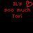 Red pixelated text and a heart symbol on a black background, with one version showing a heart and another showing a solid 'I' in the same position.