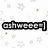 A pixelated black and white icon with the word 'ashness' in stylized text, surrounded by scattered star-like shapes on a white background.