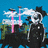 Pixelated image of a character with white face and black hair standing before a pink tower and clouds on blue background, next to pink text reading "stumbled when i saw your intention".