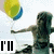 A figure with long dark hair holds a yellow and blue balloon while text changes across frames.