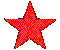 Red star-shaped icons with varying pixelation and color gradients displayed in a