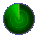 Green circular icon with concentric rings and a rotating green segment on a gray background.