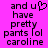 Pixelated text on bright pink background with one version showing a heart symbol replacing the 'u' in 'and u'.
