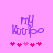 Purple 'My KooPoo' text with pink hearts on a light purple background, showing animation changes in heart positions.