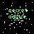 Green pixelated text 'secret advice' on black background with white pixel noise, gray rectangle in bottom-right corner.