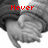A grayscale image of two hands clasped in a handshake, with red text reading 'Never', 'Let', and 'Go' appearing sequentially over the hands.