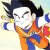 Pixelated character with spiky black hair, white face, and orange-and-blue outfit in a static image.