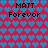 Red and blue pixelated heart pattern with repeated text "MATT" above "Forevor" in black block letters.