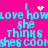 Pixelated cyan text on bright pink background with animated white heart and starburst effects.