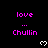 Pixelated text and heart symbols on a black background with gray corner overlay.