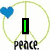 Four distinct pixel art arranged in a , each with unique text and imagery including peace symbols, hearts, and a celebrity face
