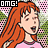 Pixelated anime-style character with long red hair and pink top, mouth open in surprise, against dotted background with "OMG!" text above.