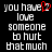 Pixelated text reads 'you have love someone to hurt that much' with a red heart symbol replacing the 'o' in 'love', displayed on black background.