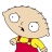 Pixelated cartoon character with large eyes, a small black nose, and a yellow shirt under red overalls.
