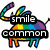 Pixelated buddy icon featuring a rainbow-colored unicorn with text overlays and a separate yellow emoji face, all on white background.