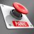 Pixelated icon shows a red mushroom with white spots on a white curved base against a gray background.
