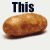 Animated contact sheet of a potato-shaped icon with countdown text and explosion effects across 12 frames.