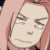 A 3x2 contact sheet of six animated frames showing a pink-haired anime character with changing facial expressions from neutral to distressed.