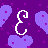Pixelated heart and stylized 'E' icon in repeating with color variations