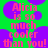 Green background with purple circular shapes and pink text reading "Alicia is so much cooler than you!" in a pixelated style.