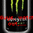 A pixelated image of a black can with green claw marks, displaying red text about Michael Jackson.