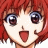 A 48x48 pixel buddy icon featuring a red-haired anime character with wide eyes and an open mouth on the left, next to "Anime IM" text in white pixelated font on black background on the right.