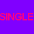 Pixelated text repeats 'SINGLE' and 'LOOKING FOR FUN' in pink and yellow on purple background with scattered yellow dots.