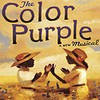 Static image of two children in straw hats holding hands in a field under a yellow sky with text "The Color Purple" above.