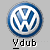 Circular blue and white icon with stylized 'Y' symbol inside, below which is pixelated text reading 'Ydub'.