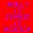 Pixelated text listing names Molly, Jennie, Monica with heart symbols on red, green, and brown backgrounds.